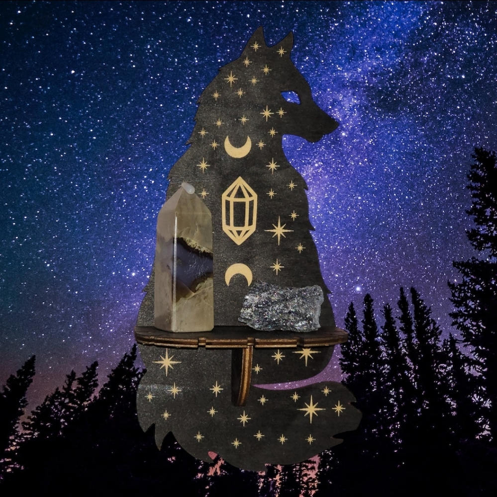 Wolf Crystal Shelf